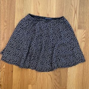 Black and white flowered skirt
